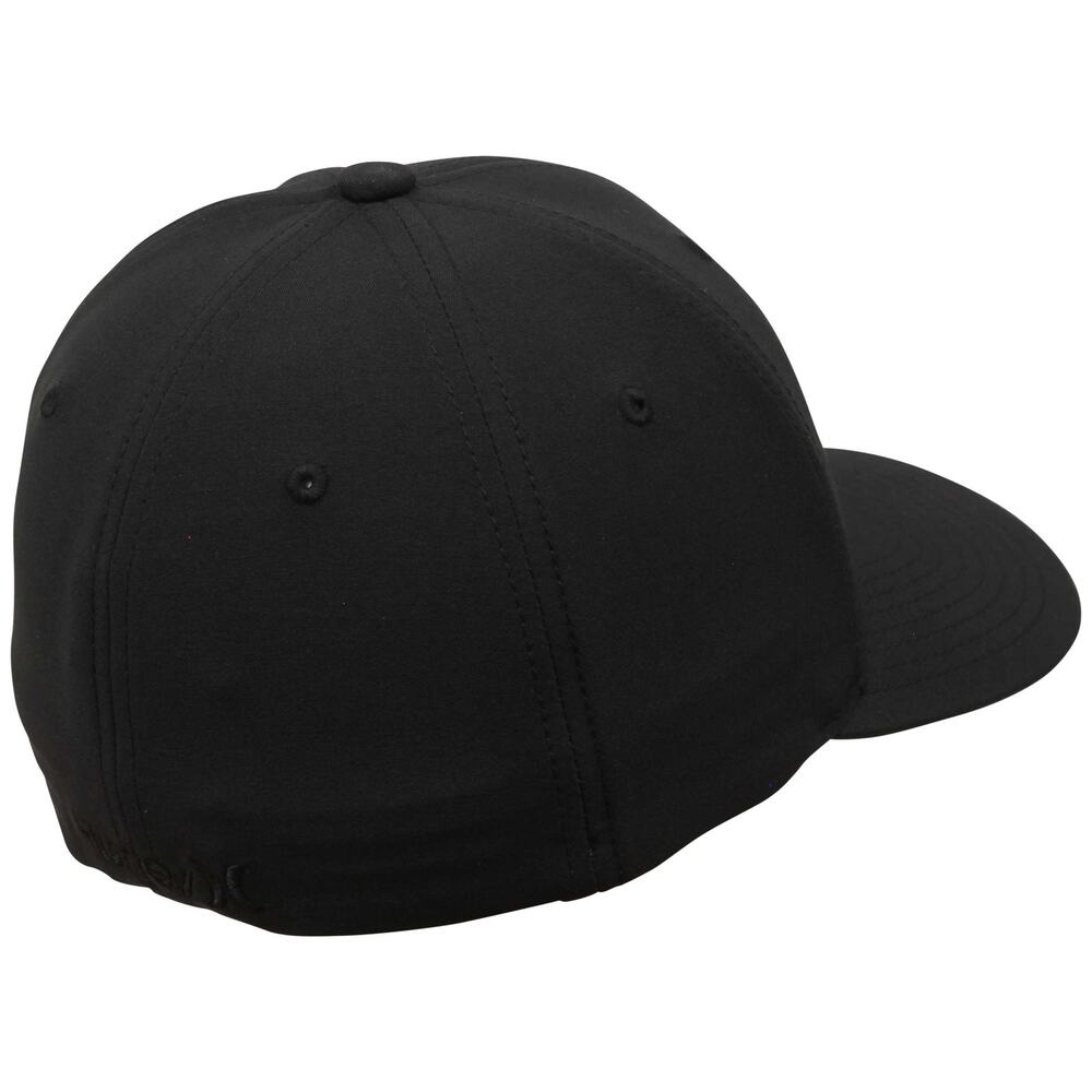 Hurley Men's Dri-FIT Cutback Flex Fit Hat Cap in Black/Black - Picture 2 of 2